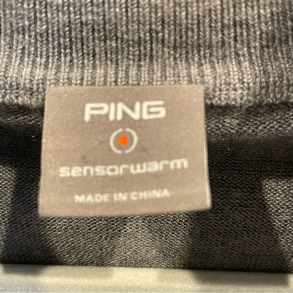 Ping Sensorwarm Gray 100% Merino Wool Quarter Zip Sweater L - Picture 6 of 7